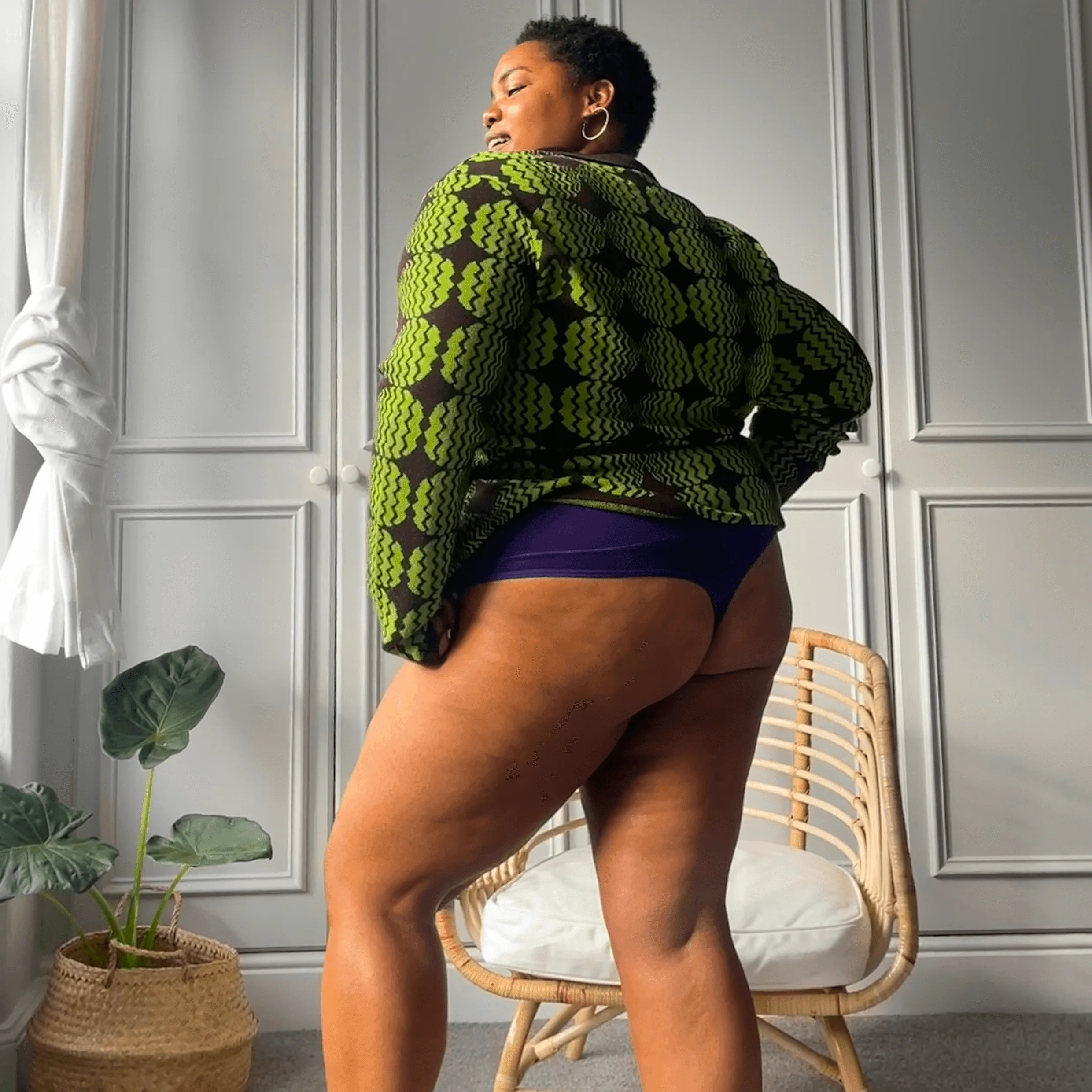 Organic Cotton Thong - Suffragette Purple - Zenithce