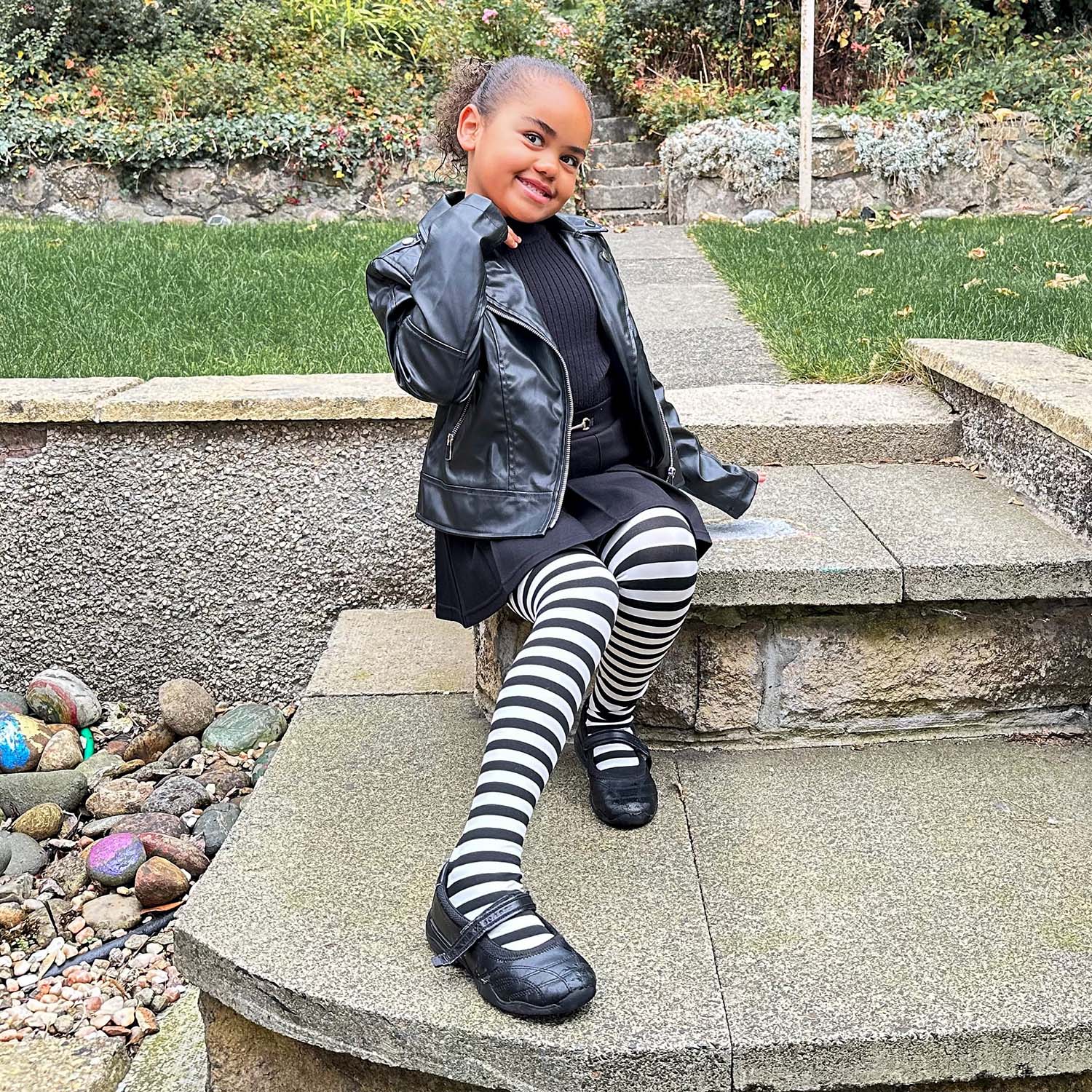 Tween Striped Tights - Witch - Zenithce