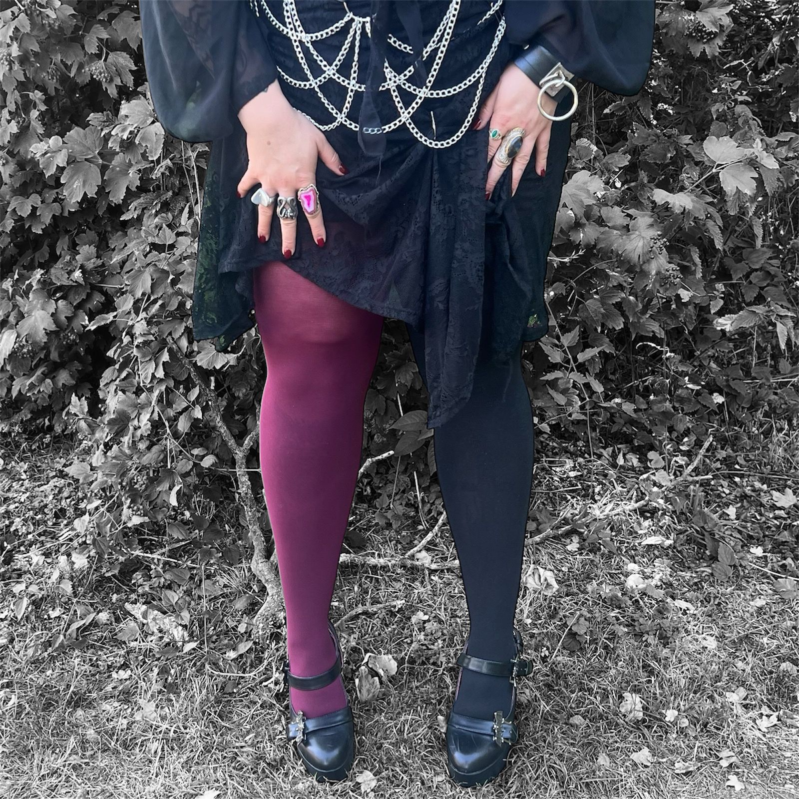 Duo Tights - Crimson Shadow - Zenithce