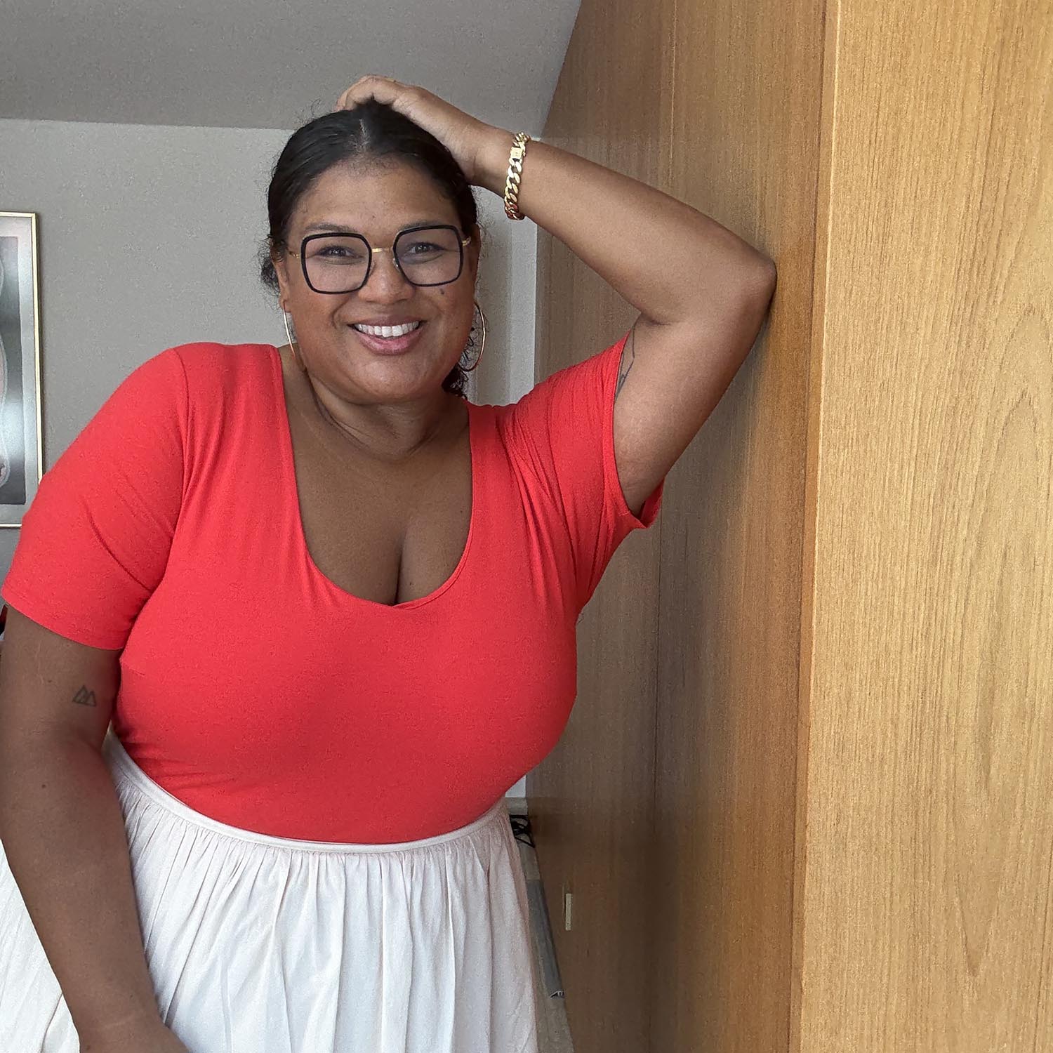 Short Sleeve Cotton Bodysuit - Sangria - Zenithce