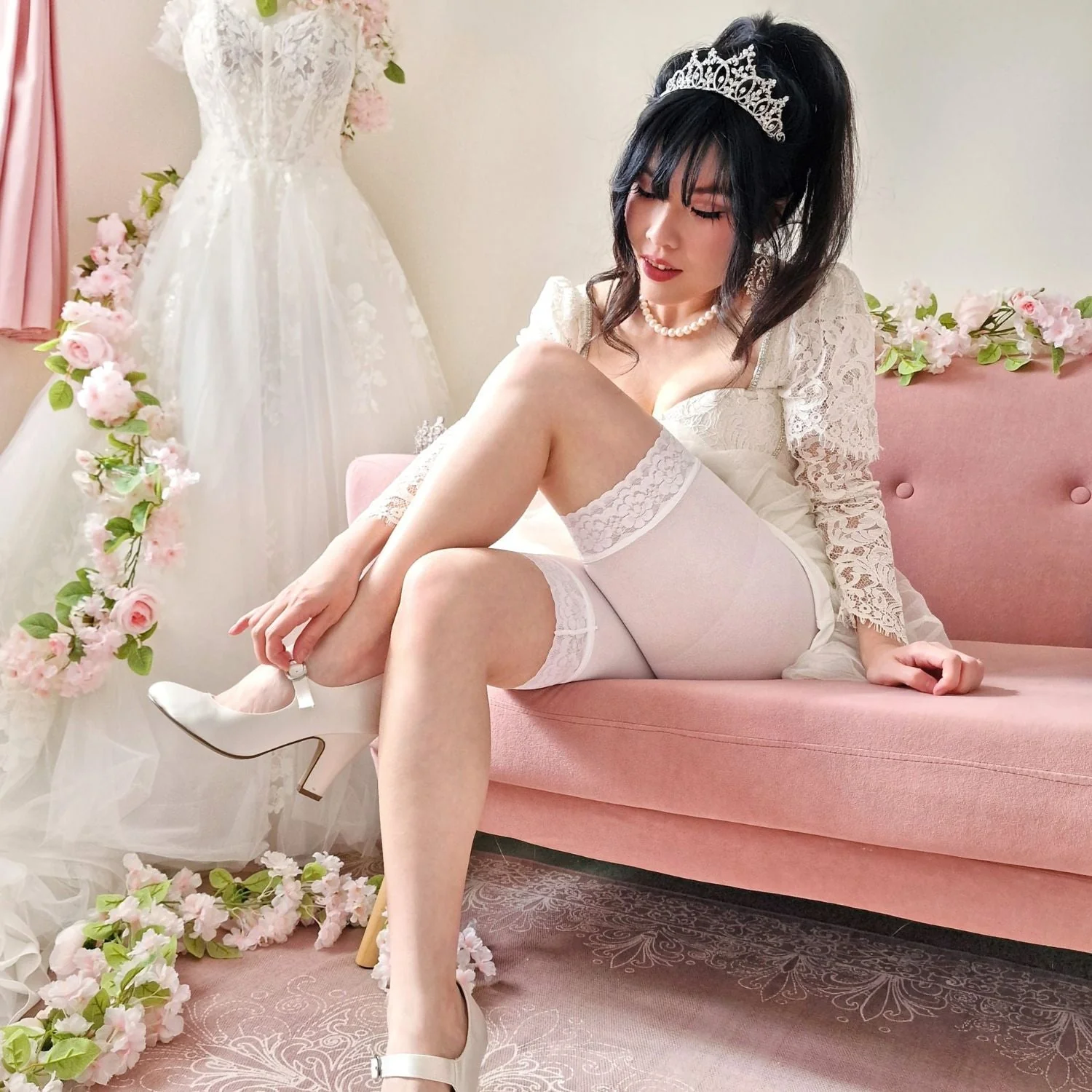 Lace Stay Cool Chub Rub Shorts - White - Zenithce