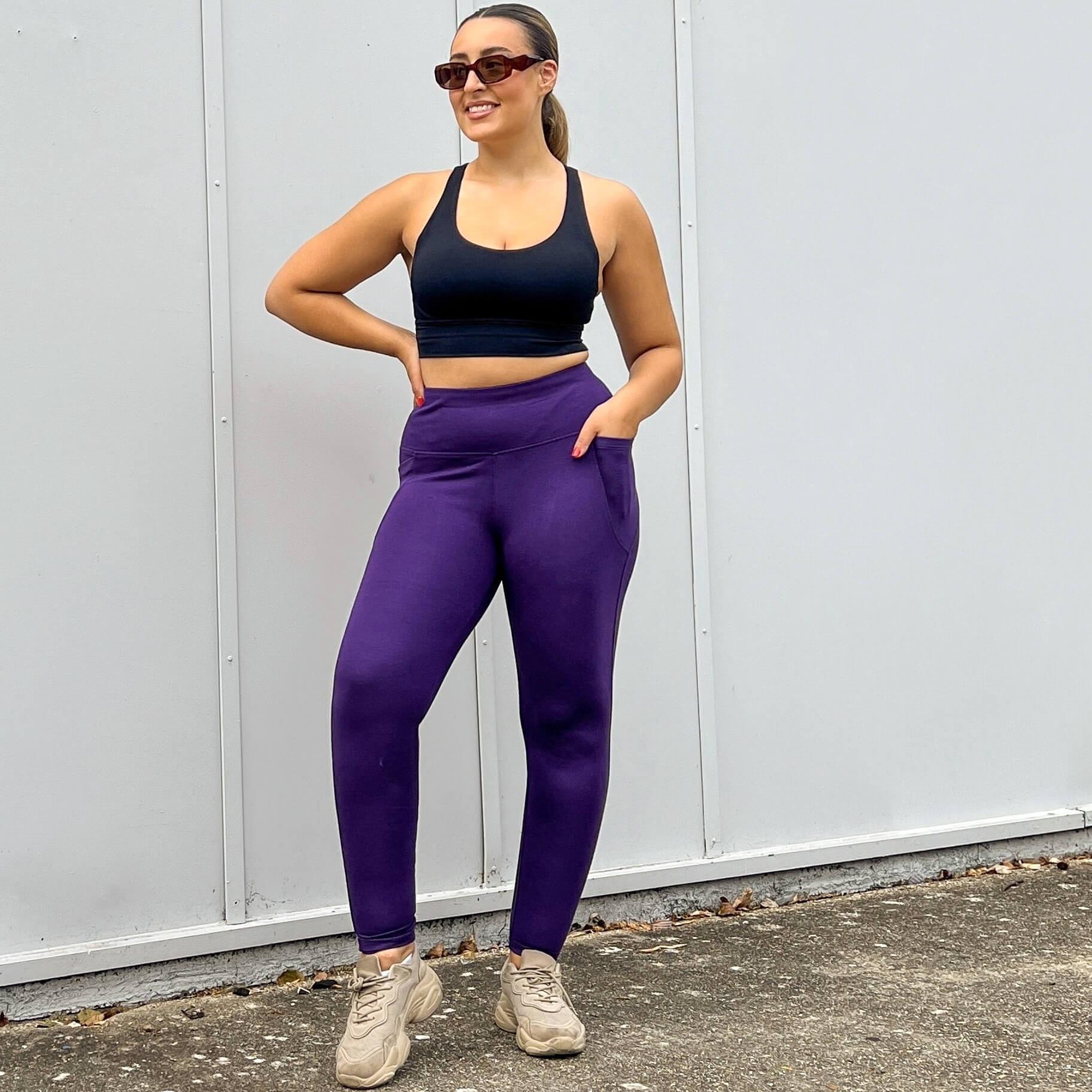 Squat Proof Leggings (Long) - Suffragette Purple - Zenithce