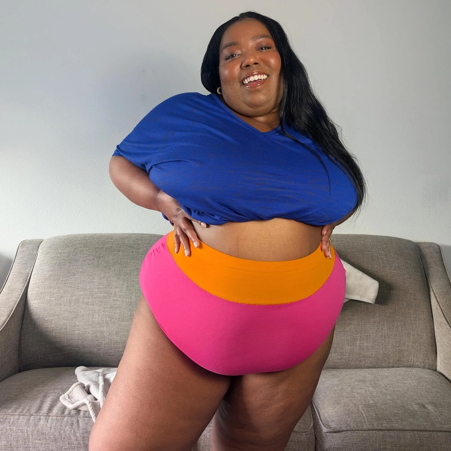 Organic Cotton Super High Waist Duo Knickers - Barbara & Papaya - Zenithce