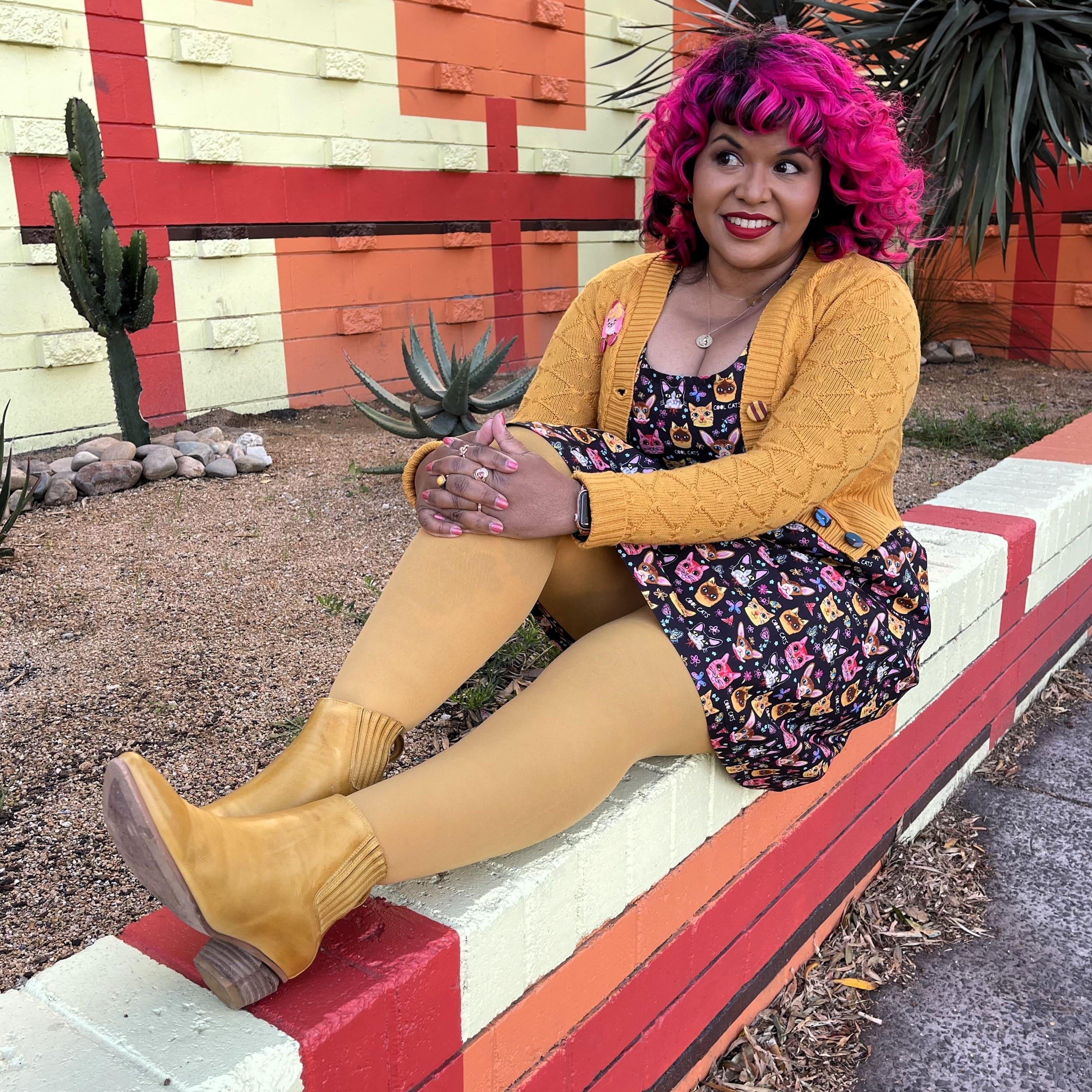 80 Denier Tights - Colonel Mustard - Zenithce