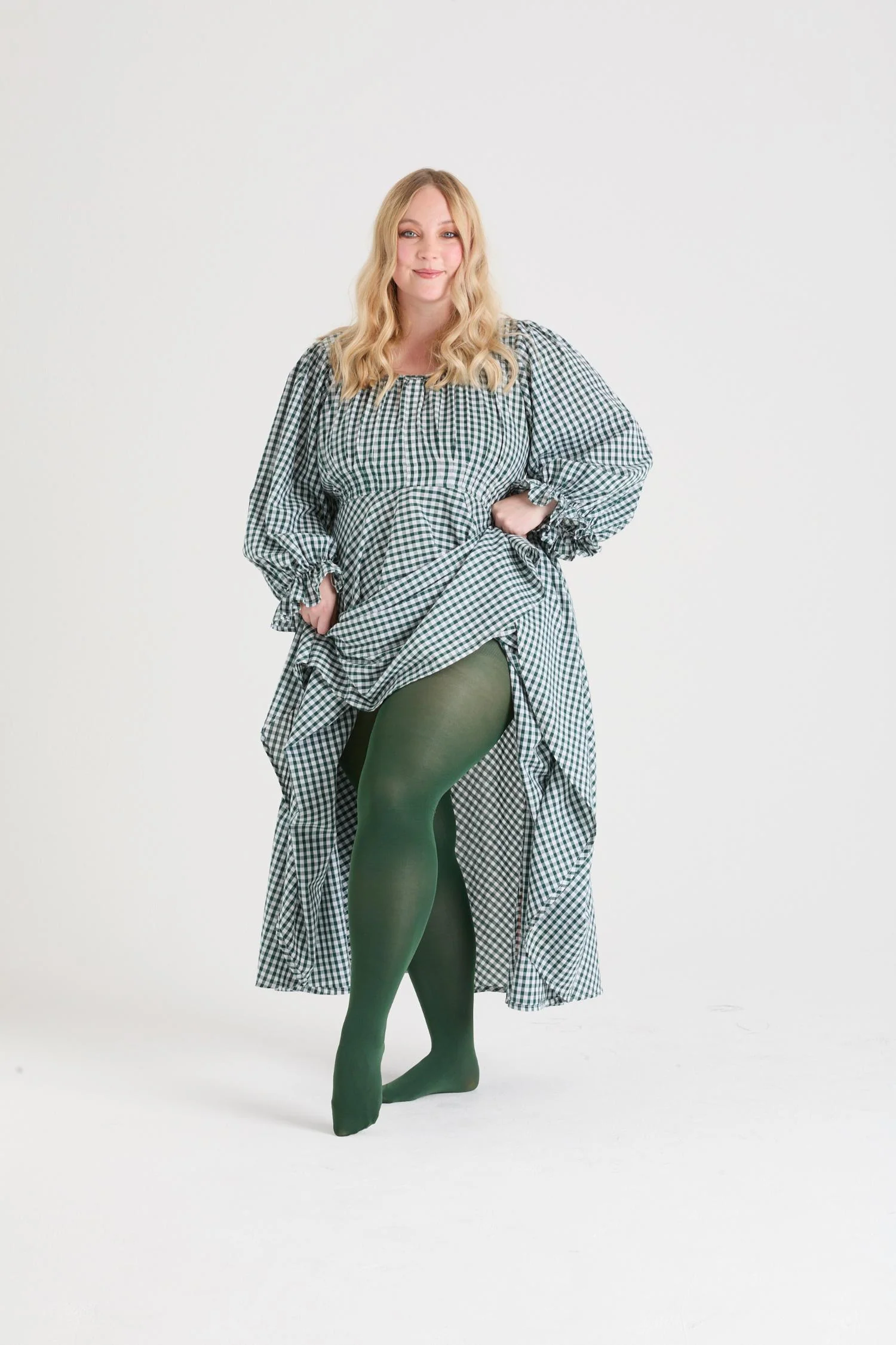 80 Denier Tights - Hit the Bottle Green - Zenithce