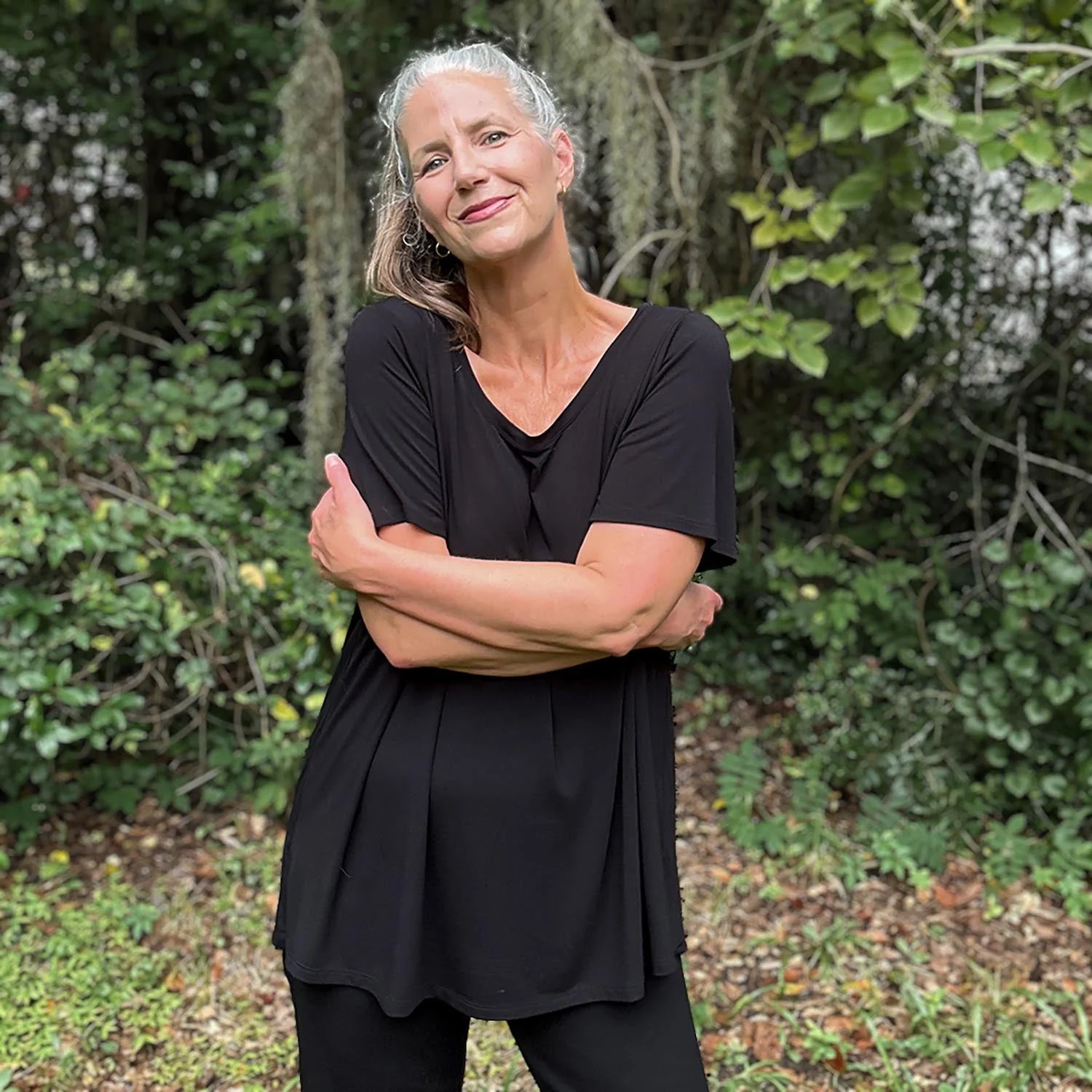 Bamboo Lounge Tee - Black - Zenithce