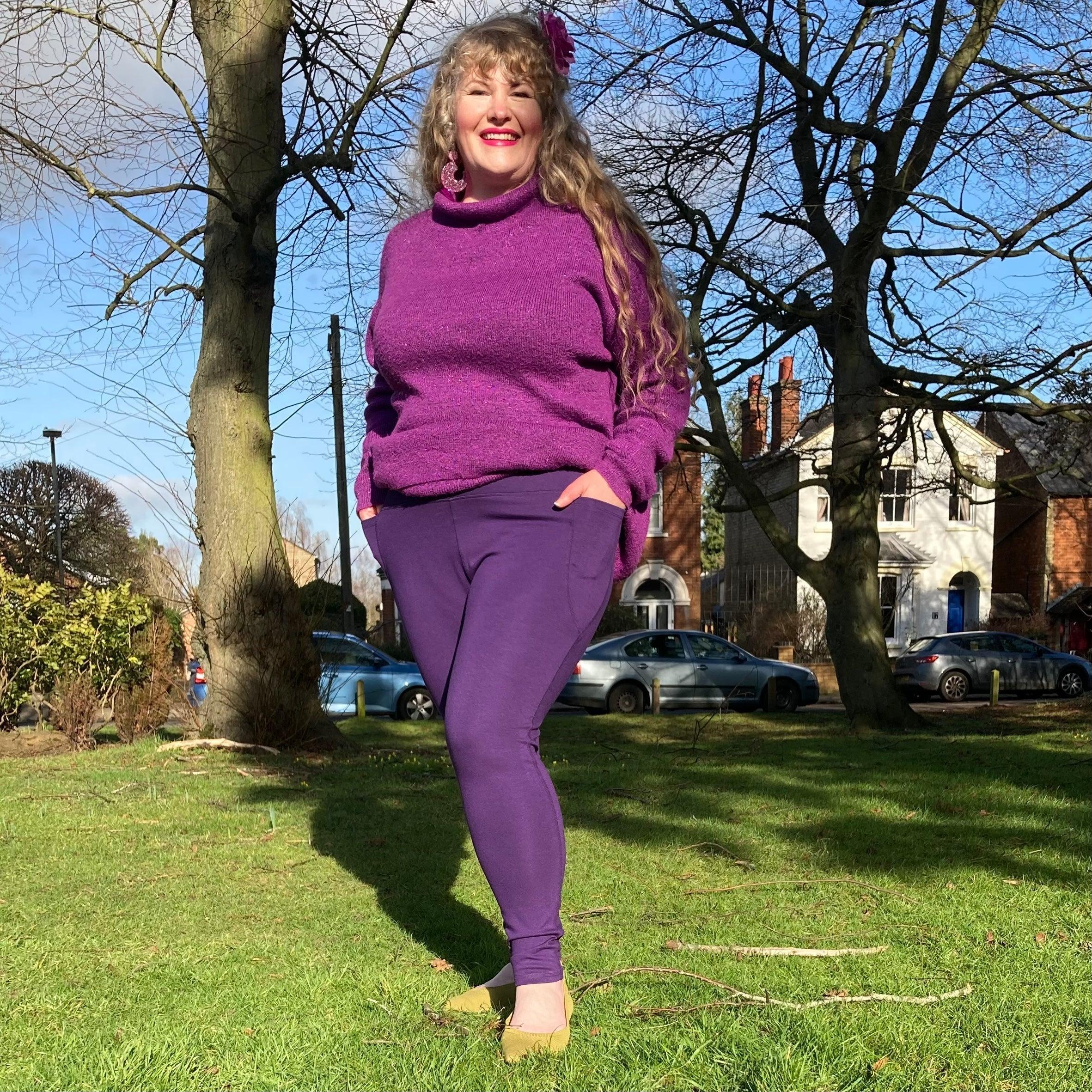 Squat Proof Leggings (Long) - Suffragette Purple - Zenithce