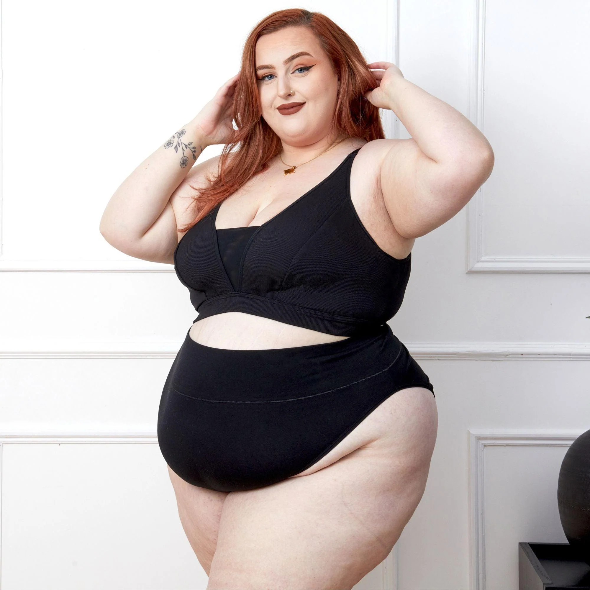 Everyday Ribbed Bra - 3 x Black - Zenithce