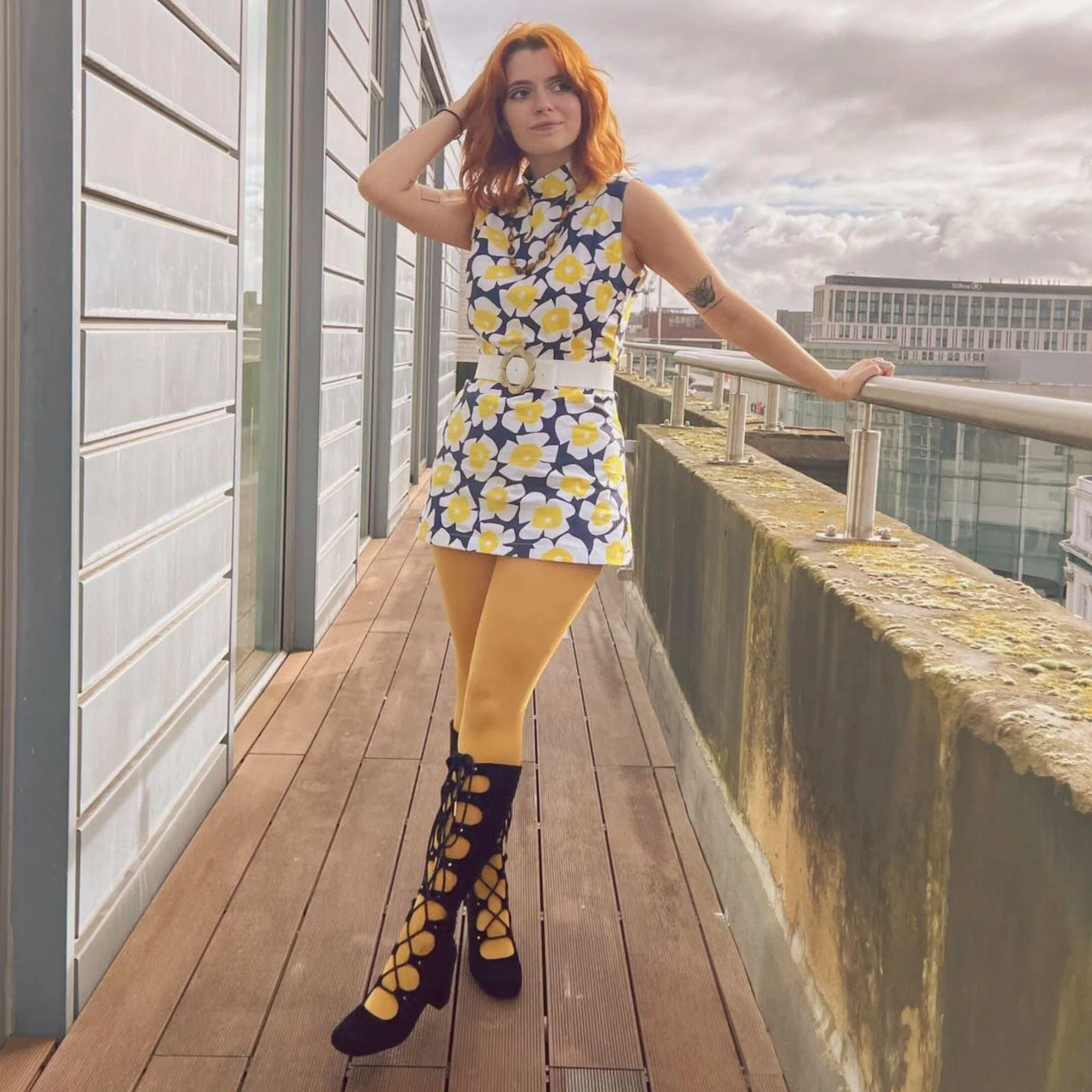 80 Denier Tights - Colonel Mustard - Zenithce