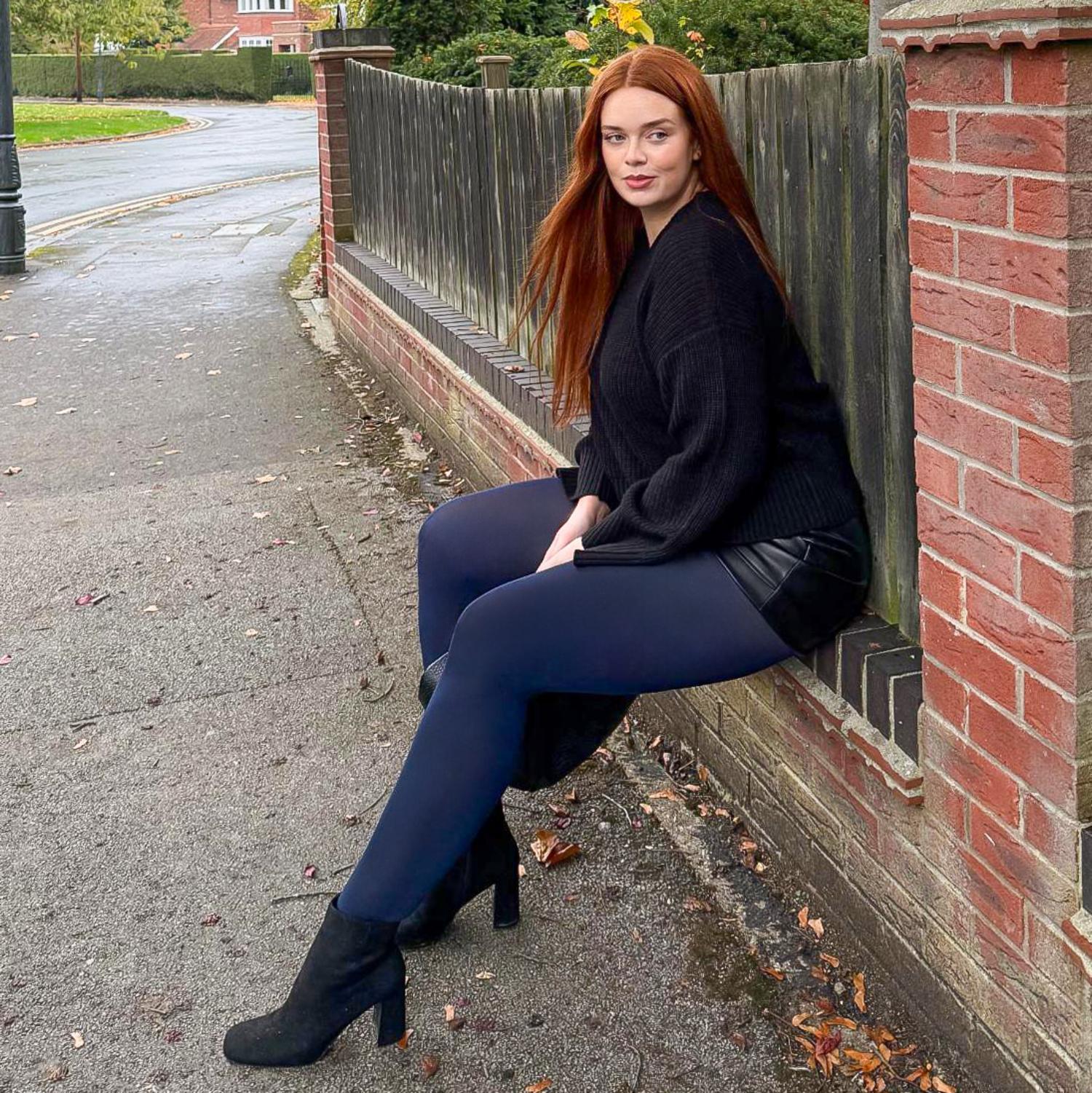 120 Denier Tights - Navy - Zenithce