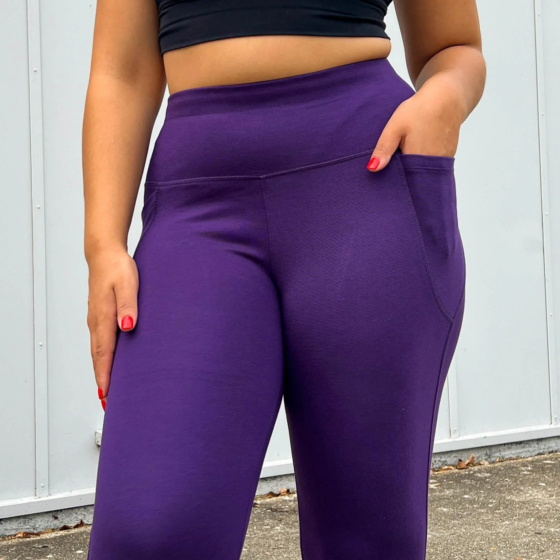 Squat Proof Leggings (Long) - Suffragette Purple - Zenithce