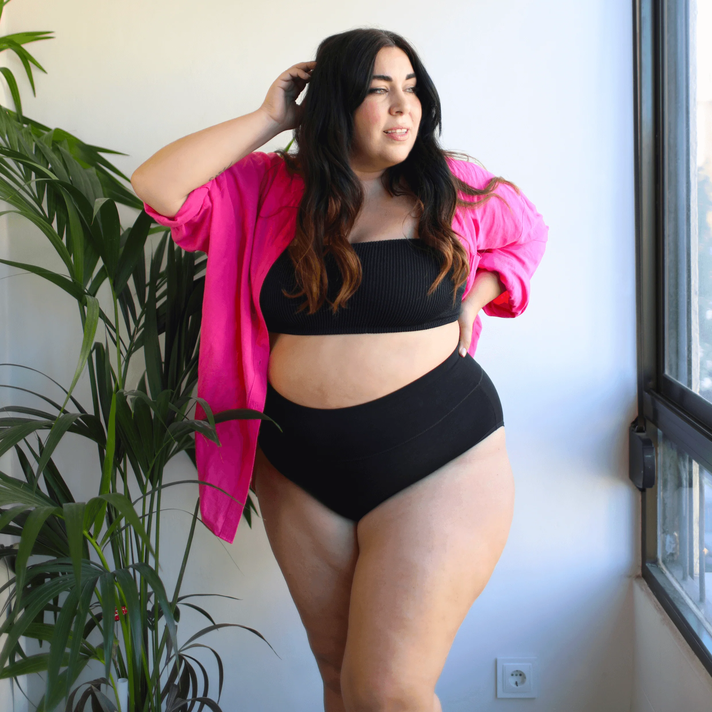 Organic Cotton Full Brief Knickers - Black - Zenithce