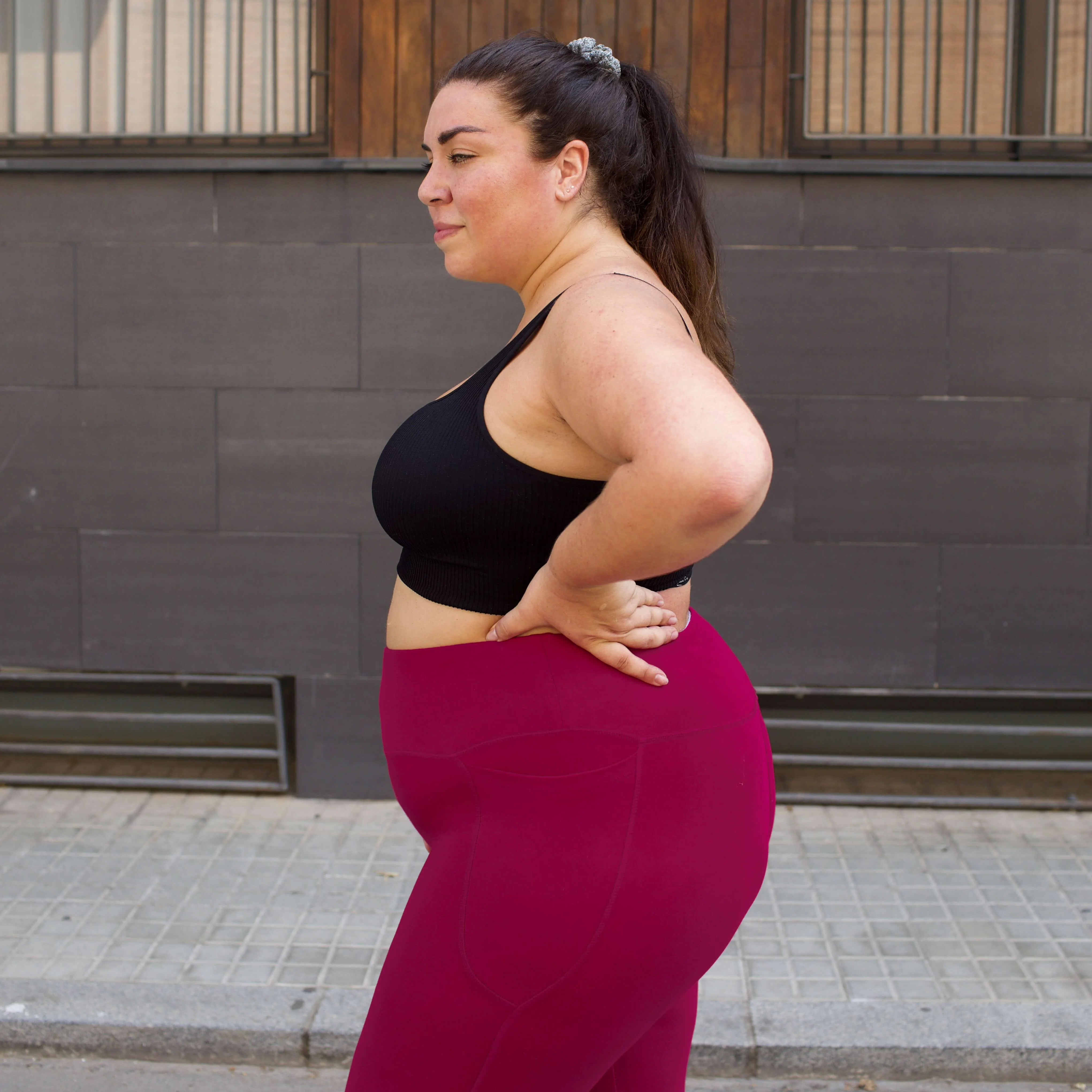 Squat Proof Leggings (Short) - Raspberry Pie - Zenithce