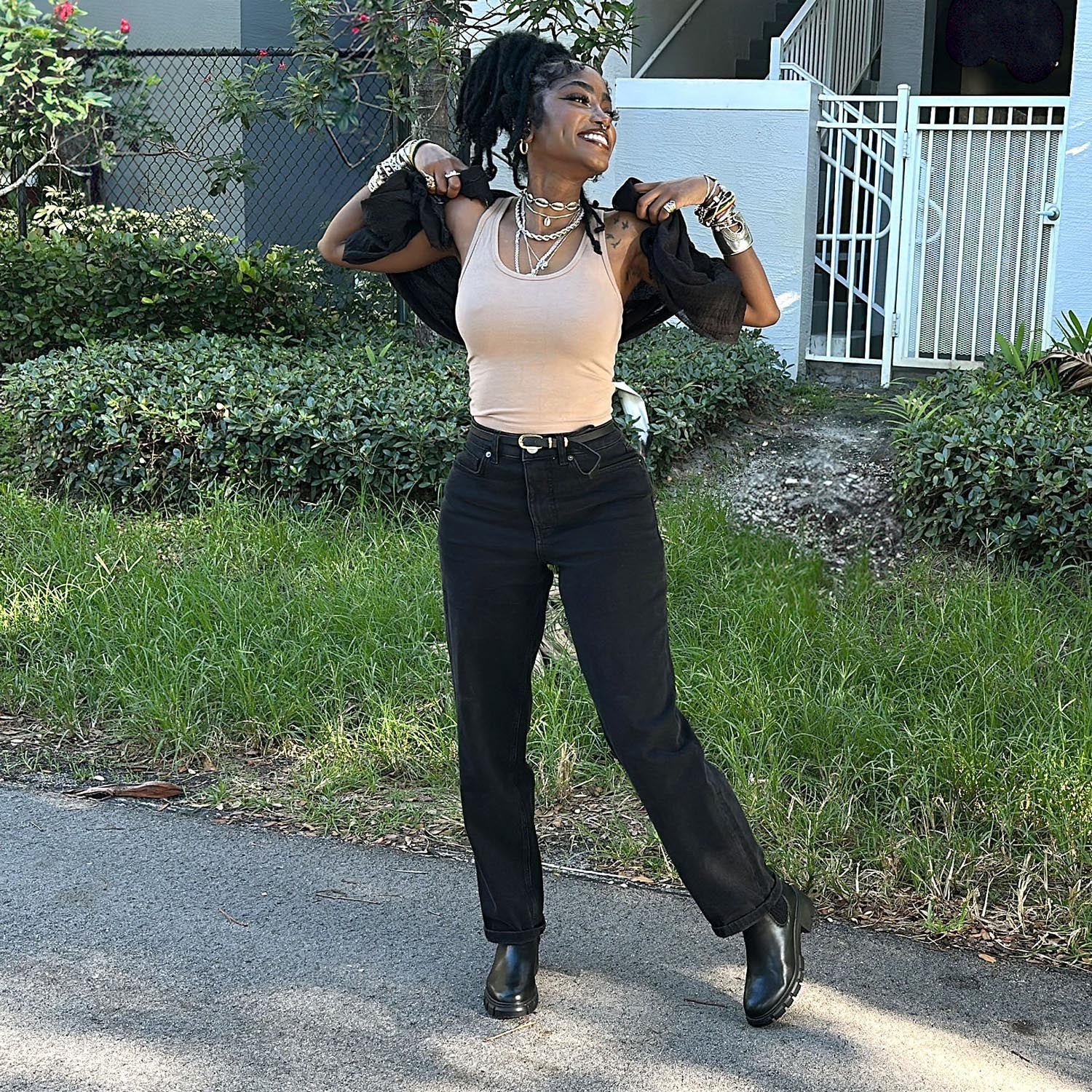 Organic Mom Jeans - Black Sea - Zenithce