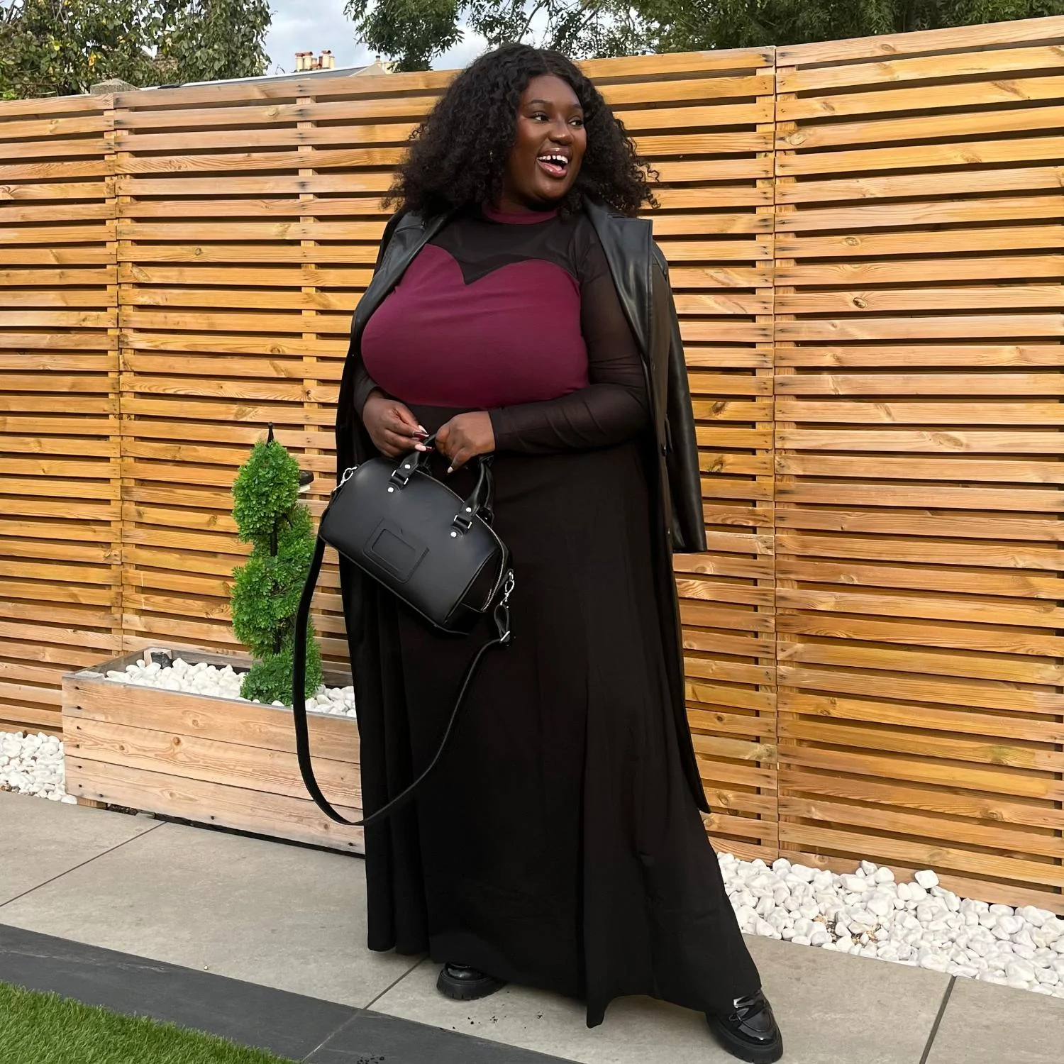 Jersey A-Line Maxi Skirt - Black - Zenithce