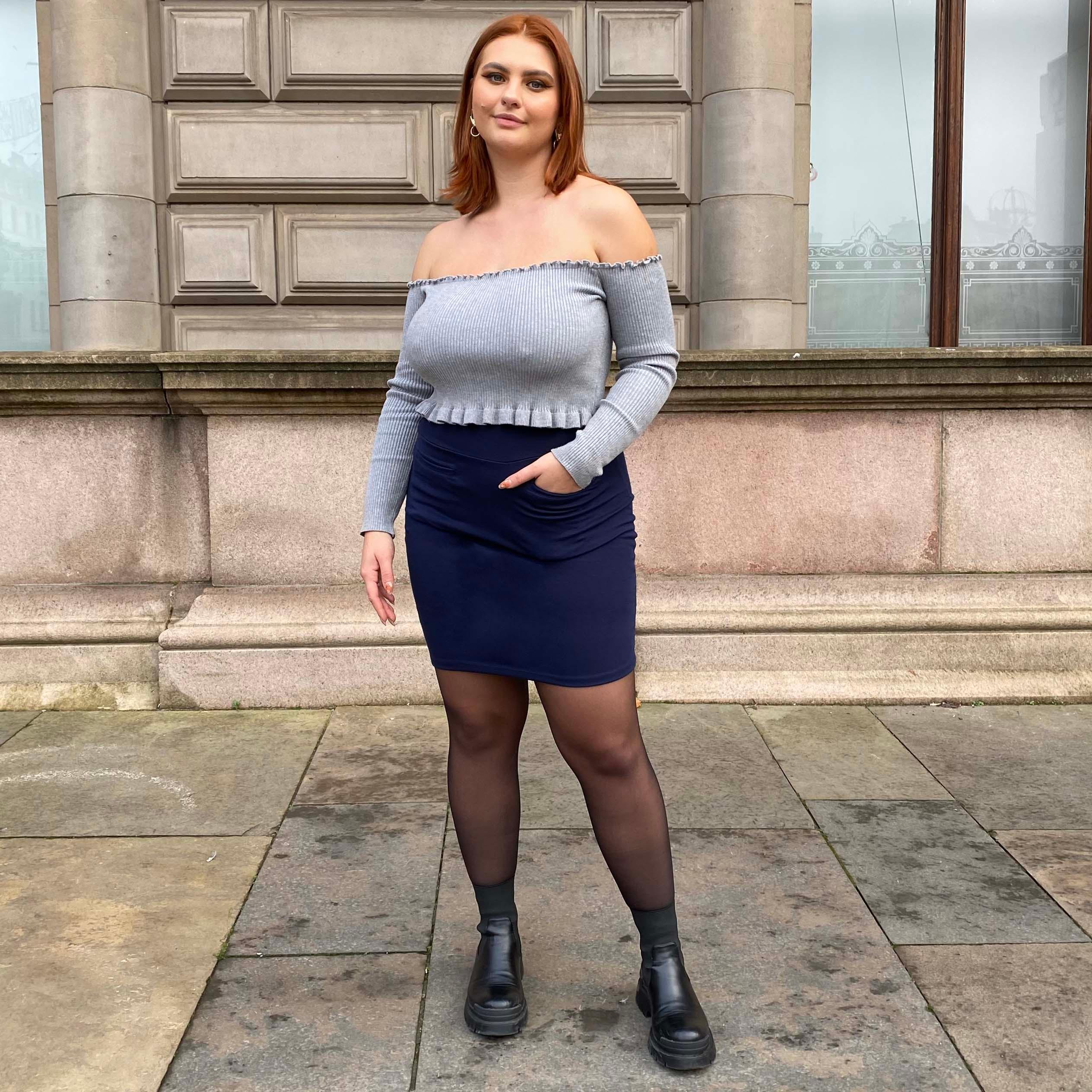 Mini Skirt - Navy - Zenithce