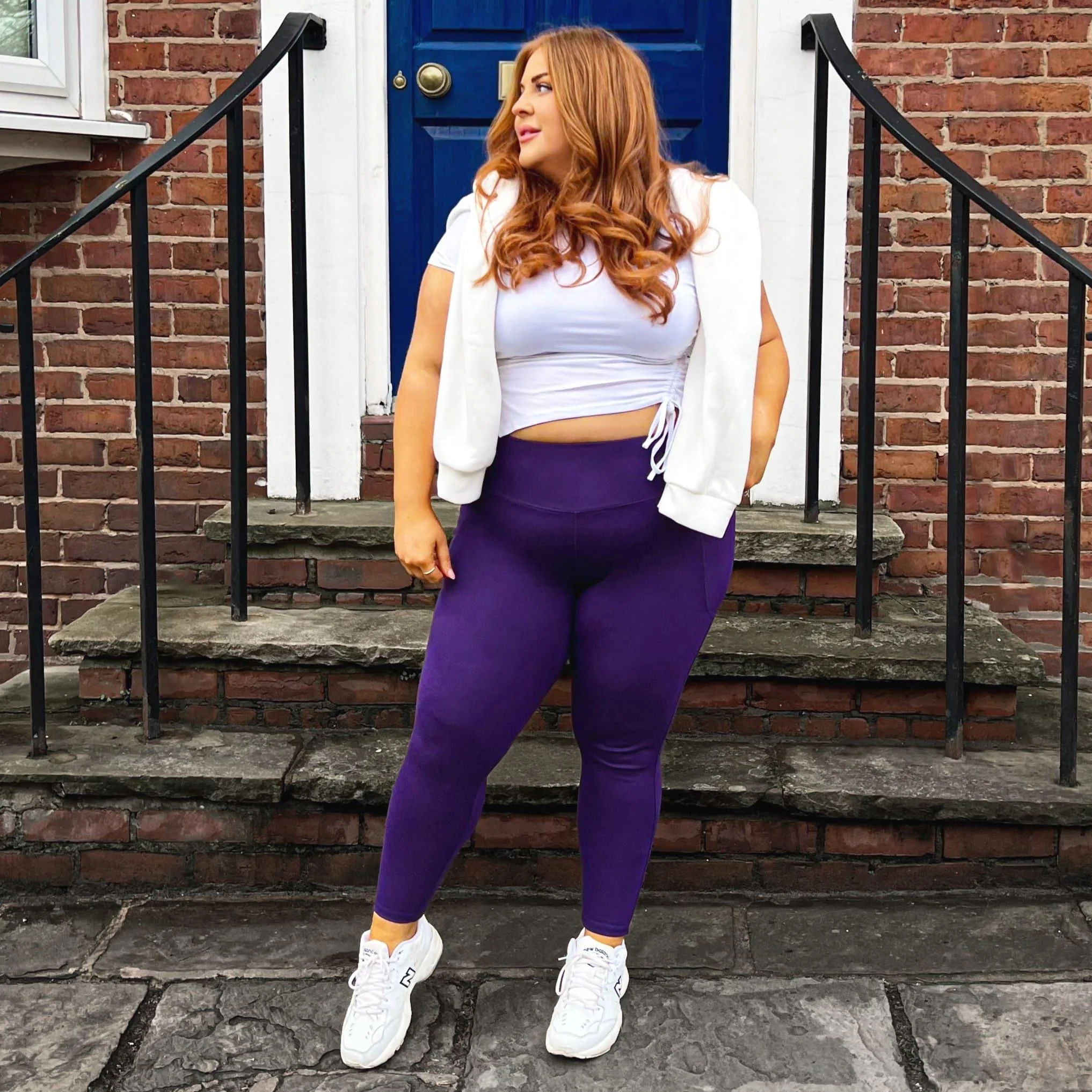 Squat Proof Leggings (Short) - Suffragette Purple - Zenithce