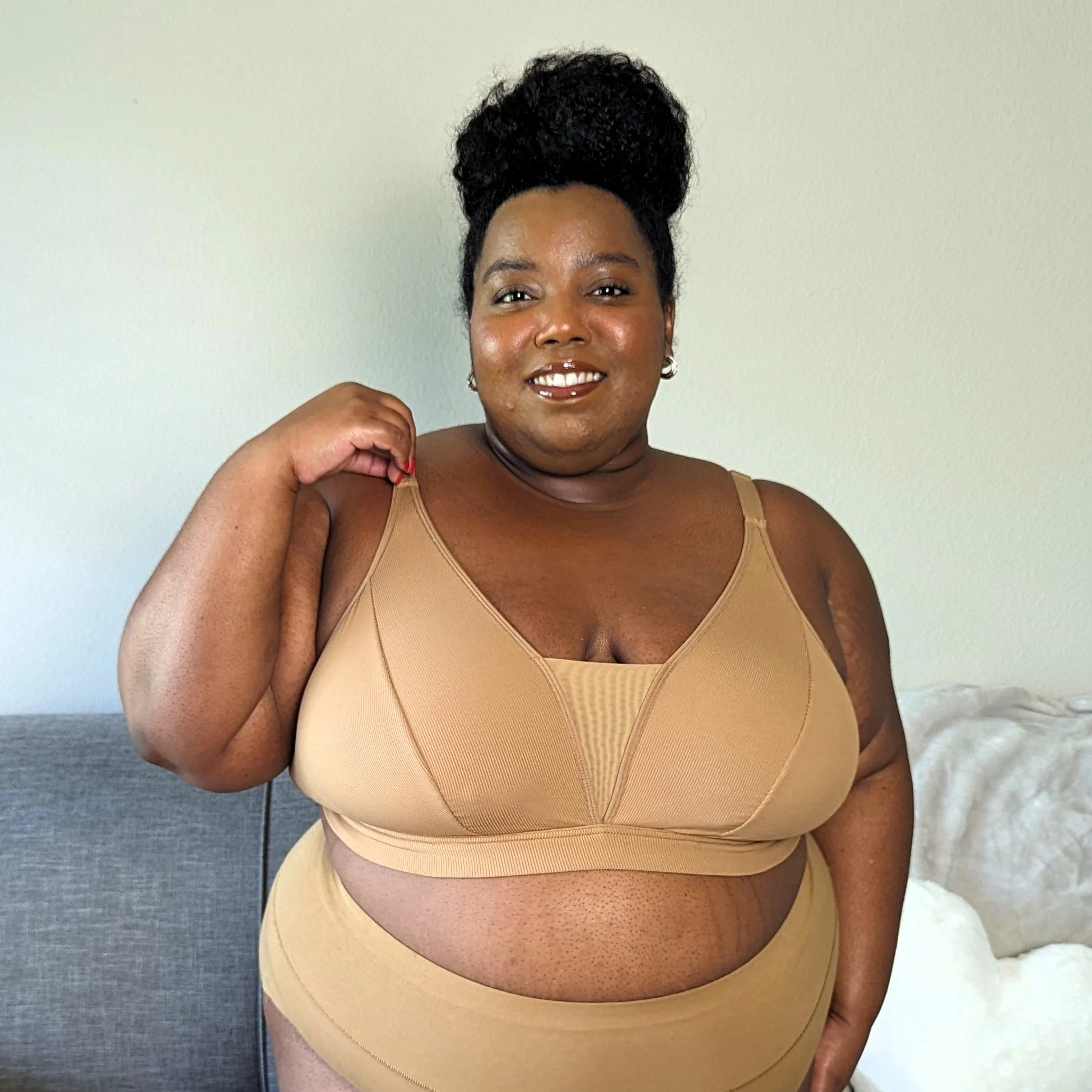 Everyday Ribbed Bra - Caramel - Zenithce