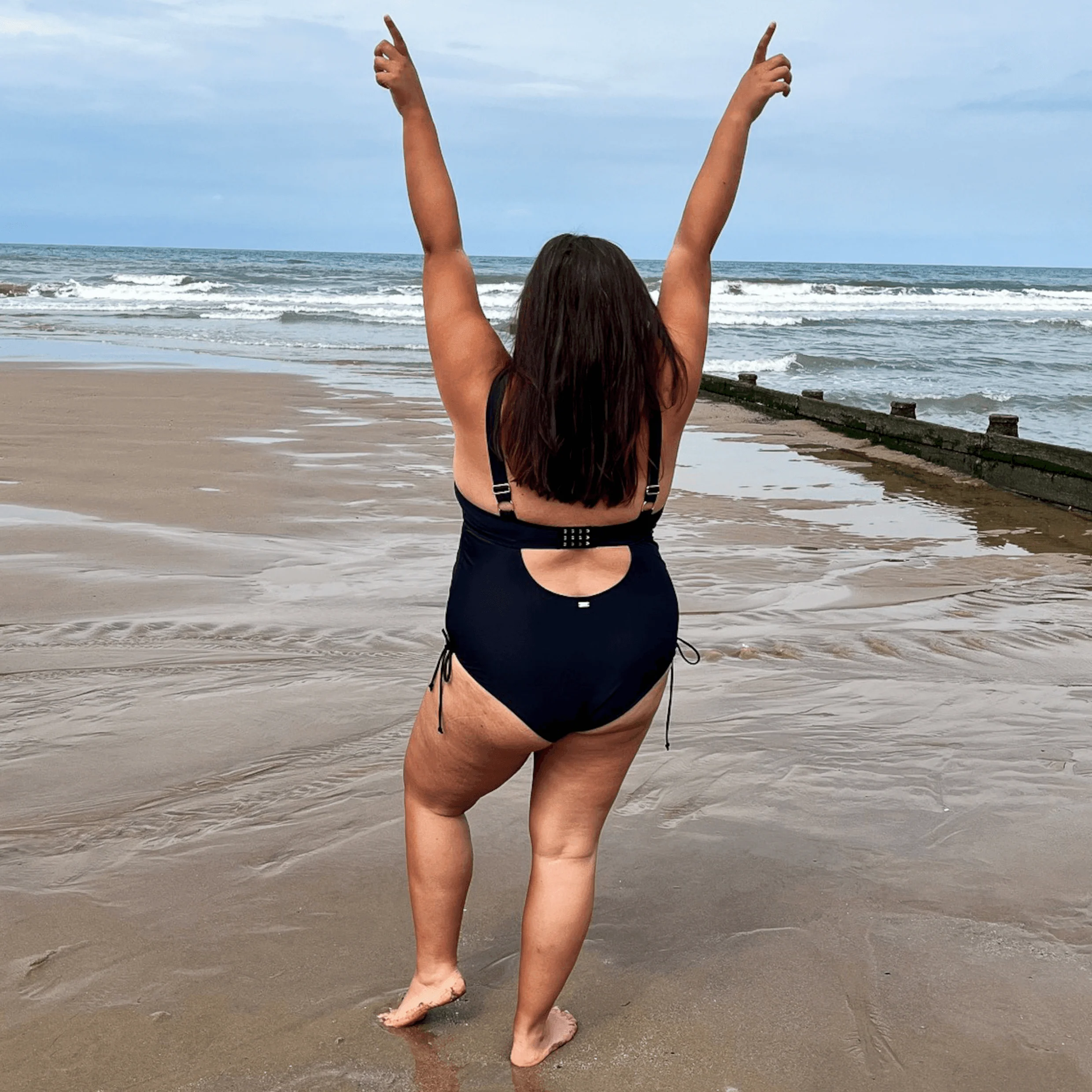 That loving feel'in Maternity Swimsuit - Black - Zenithce