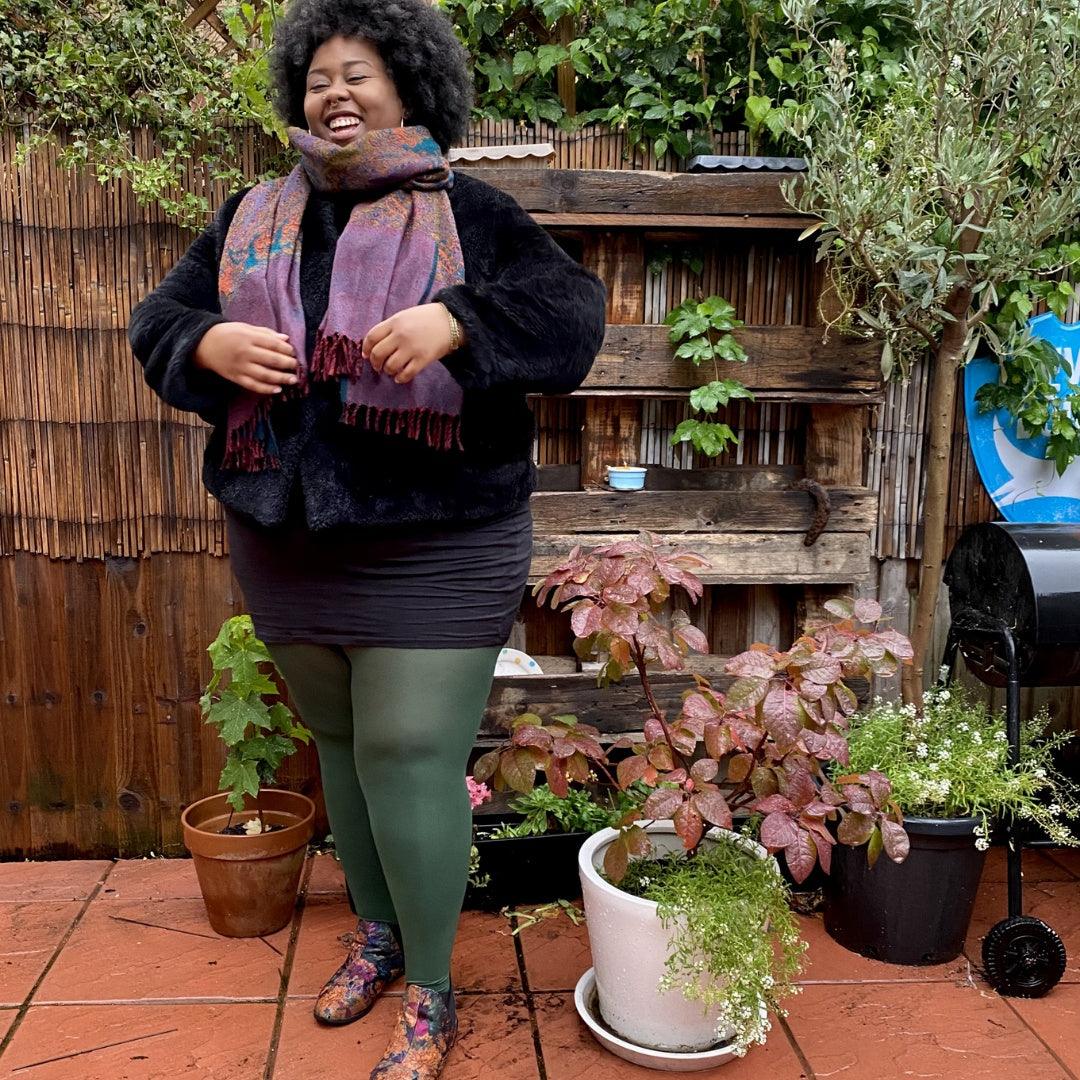 80 Denier Tights - Hit the Bottle Green - Zenithce