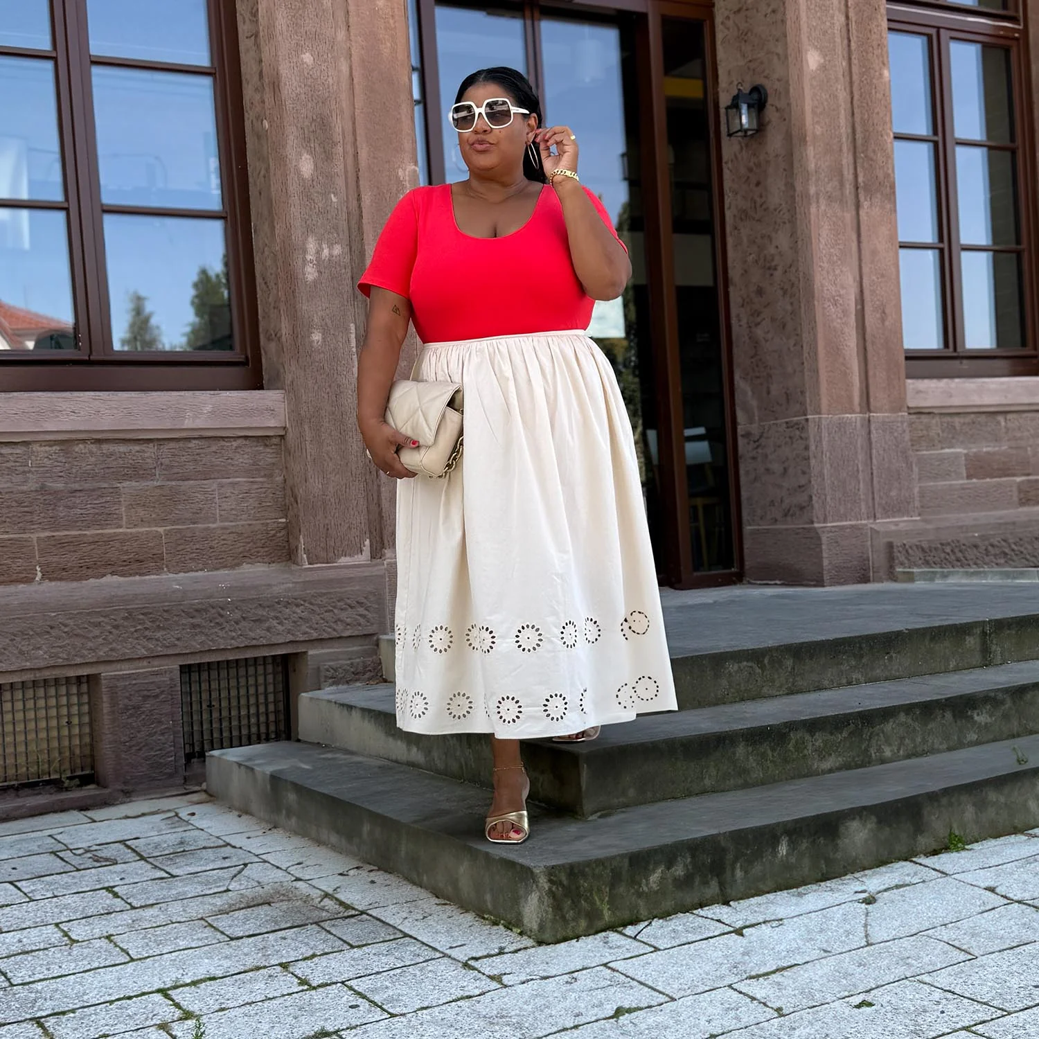 Short Sleeve Cotton Bodysuit - Sangria - Zenithce