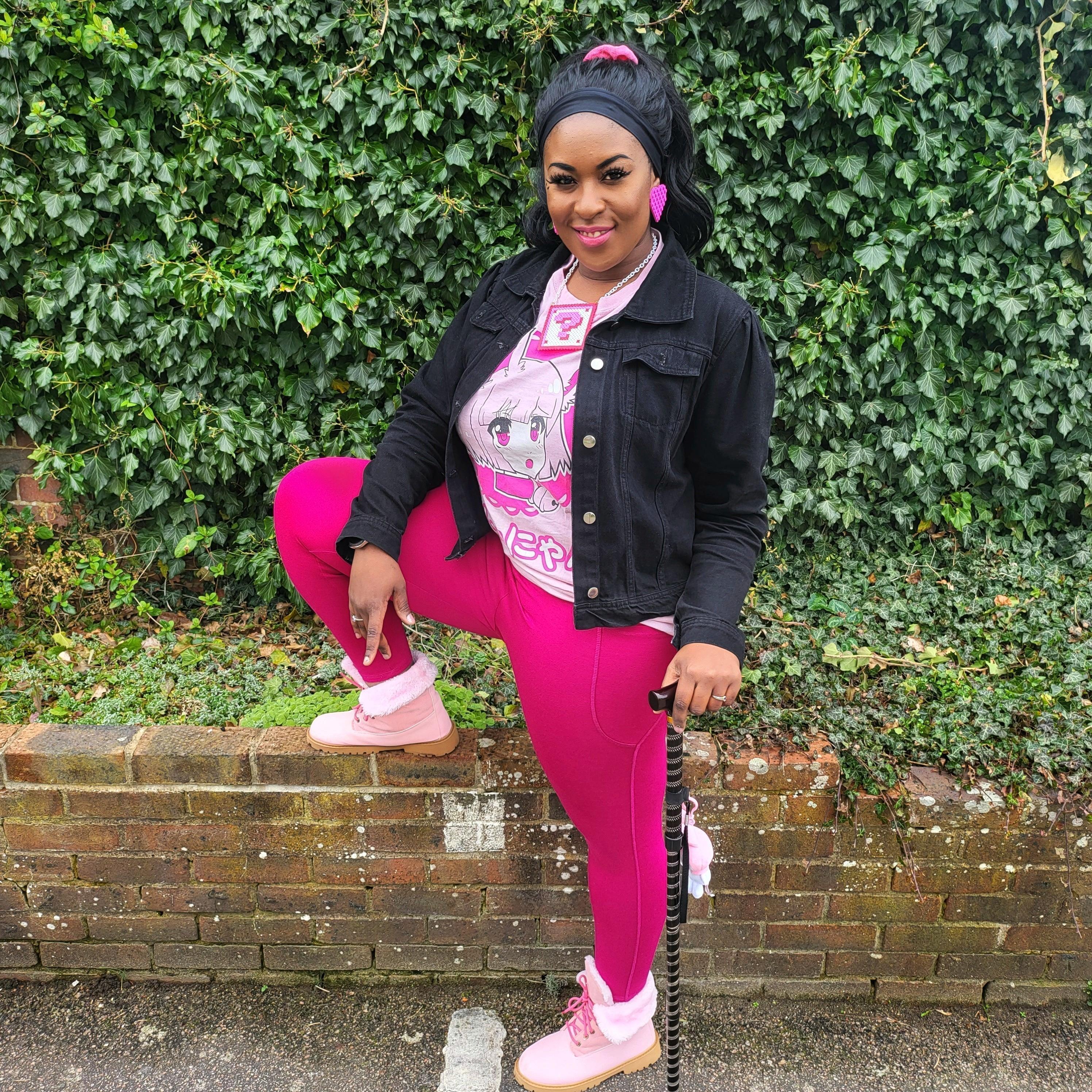 Squat Proof Leggings (Short) - Raspberry Pie - Zenithce