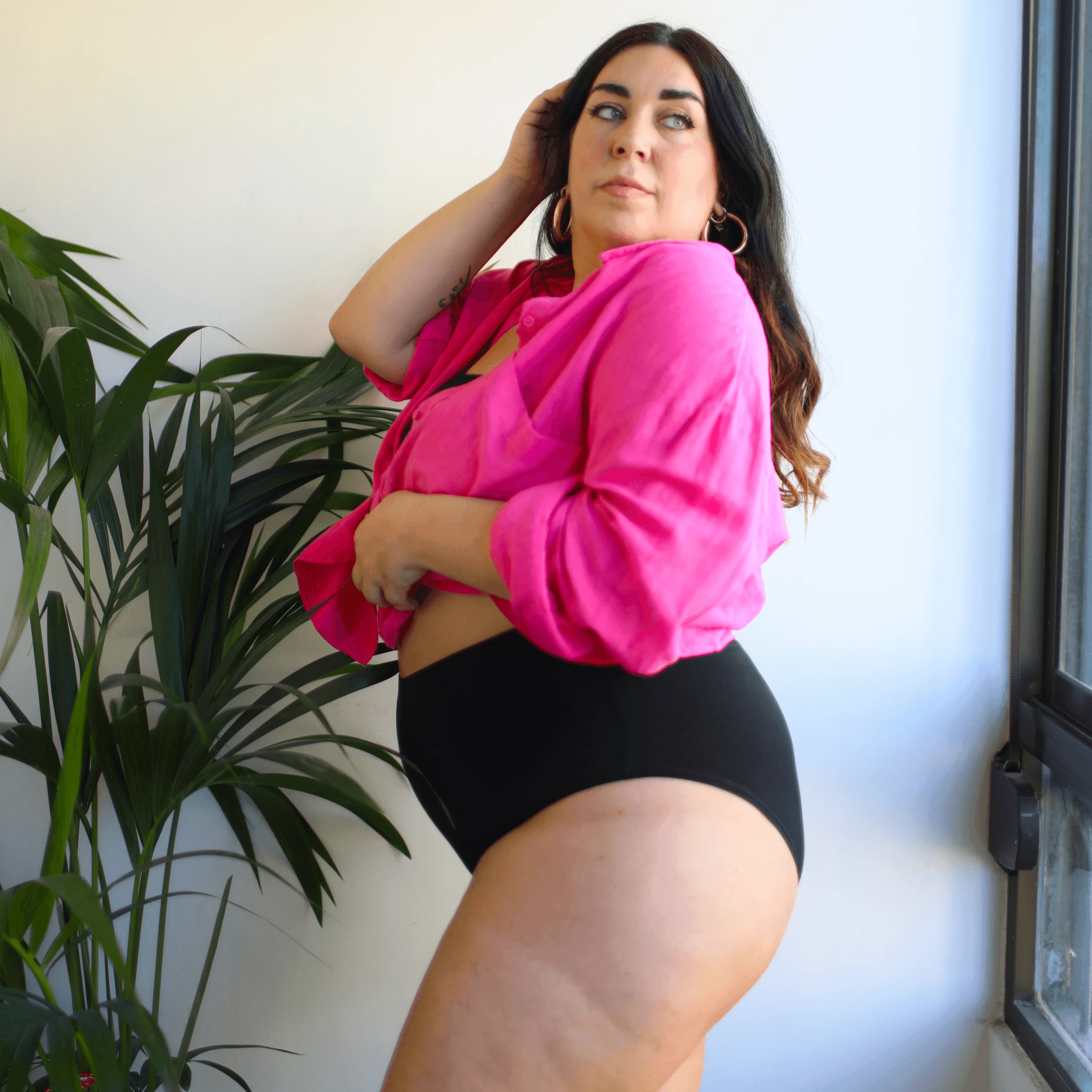 Organic Cotton Full Brief Knickers - Black - Zenithce