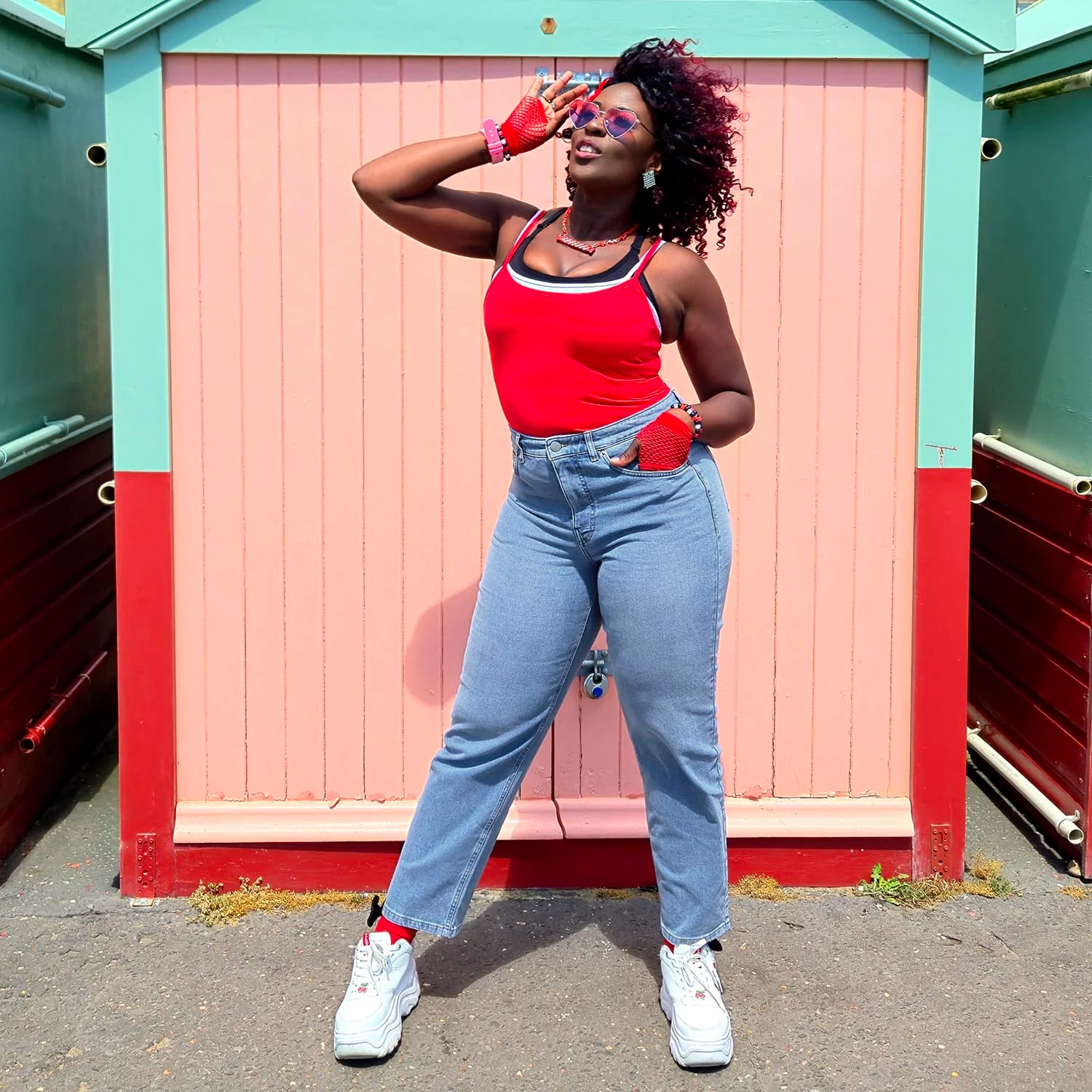 Organic Mom Jeans - Aegean - Zenithce