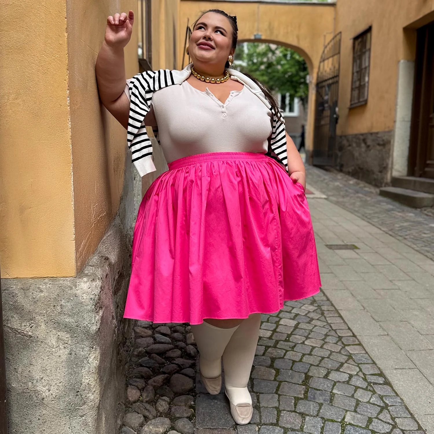 Poplin Skirt - Bubblegum - Zenithce