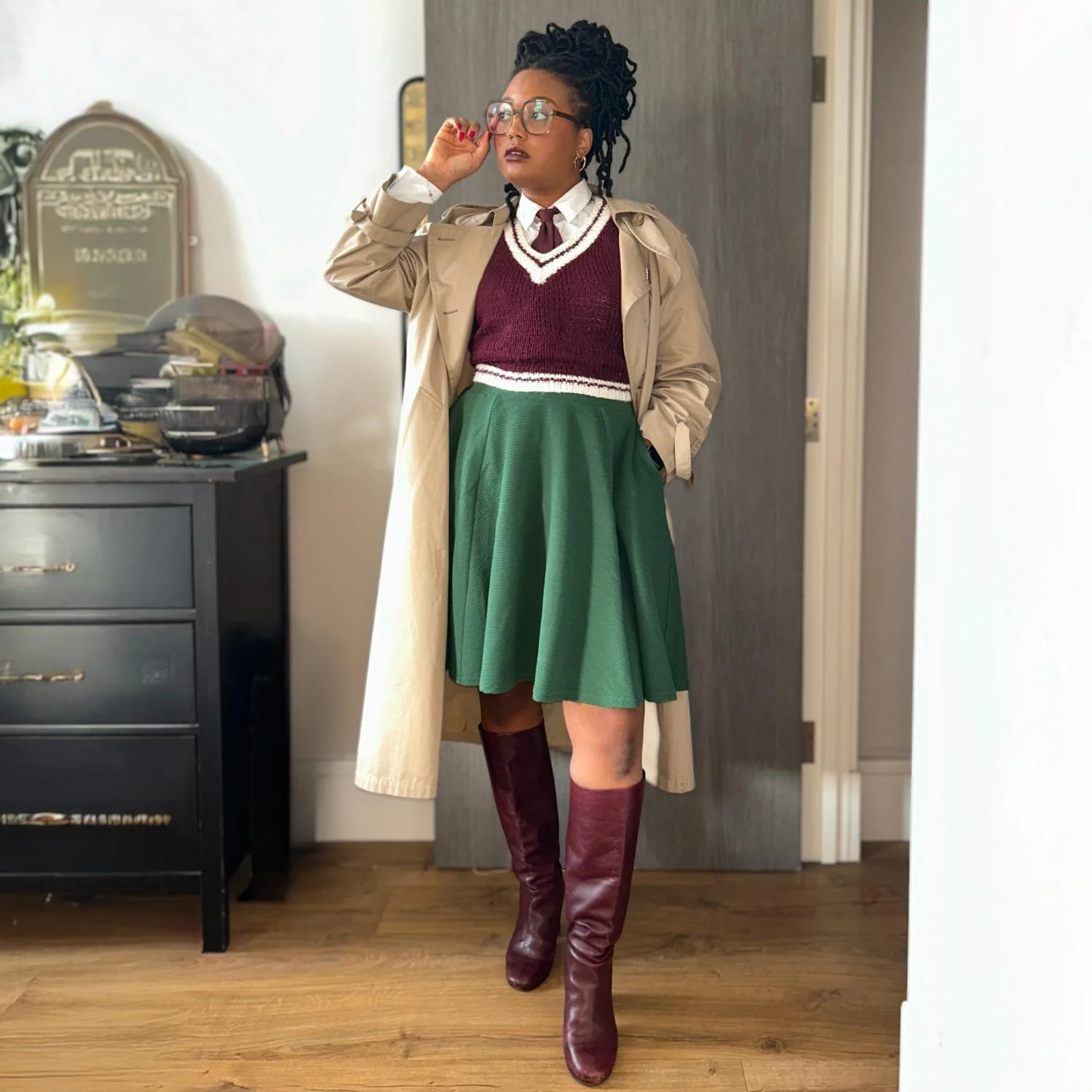 Ottoman Flare Skirt - Petit Pois - Zenithce