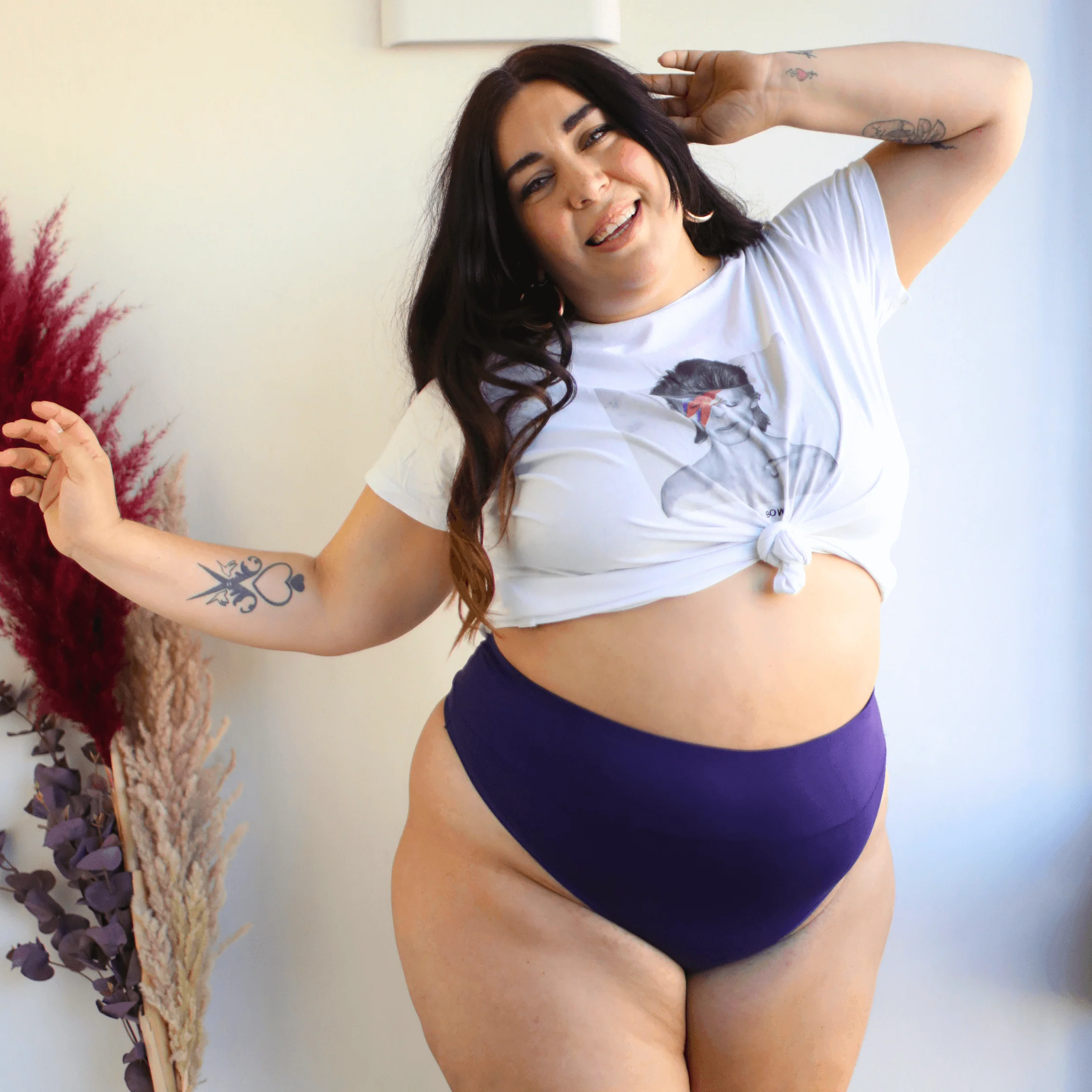 Organic Cotton Thong - Suffragette Purple - Zenithce