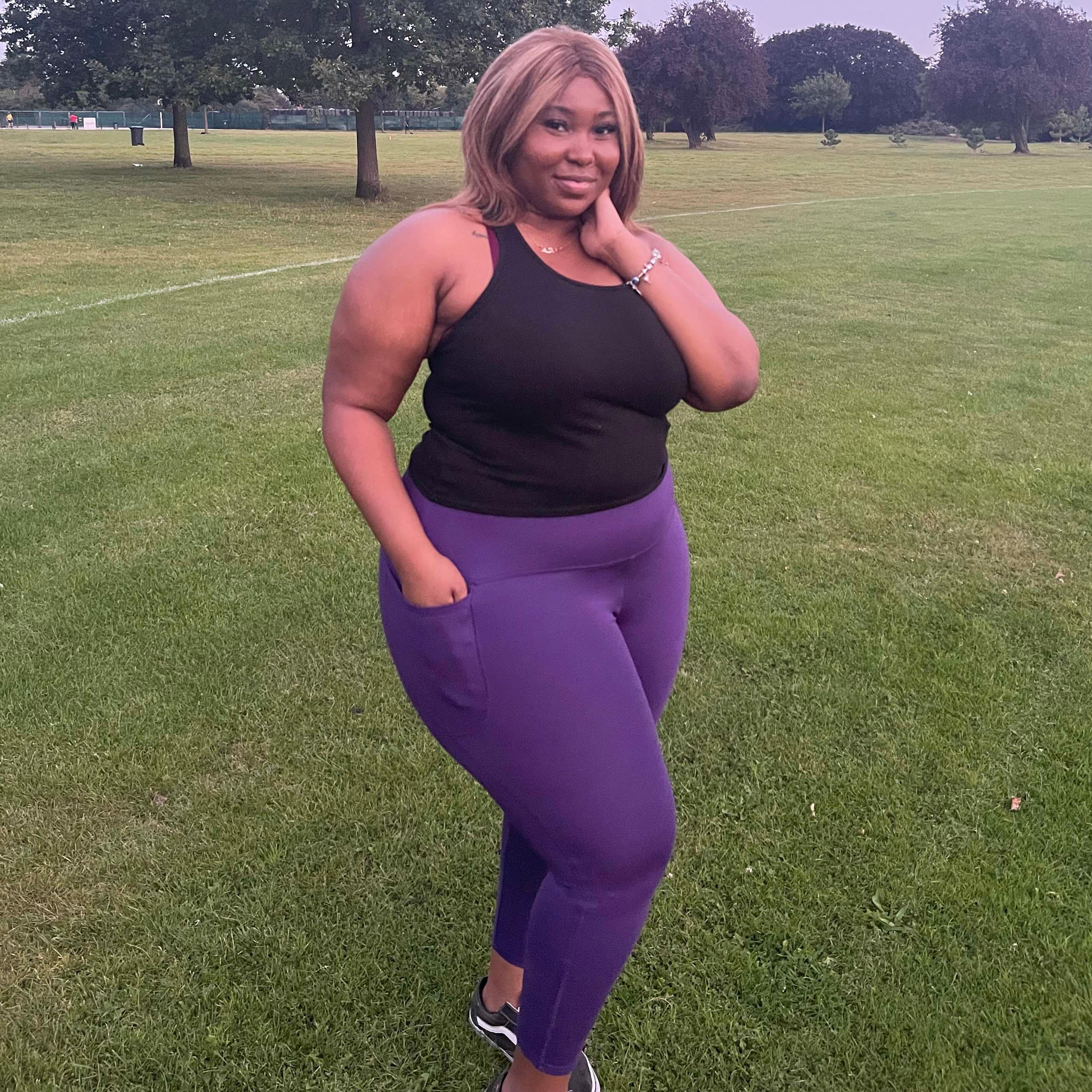 Squat Proof Leggings (Short) - Suffragette Purple - Zenithce